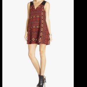 BCBGeneration Jacquard Tribal Red Dress